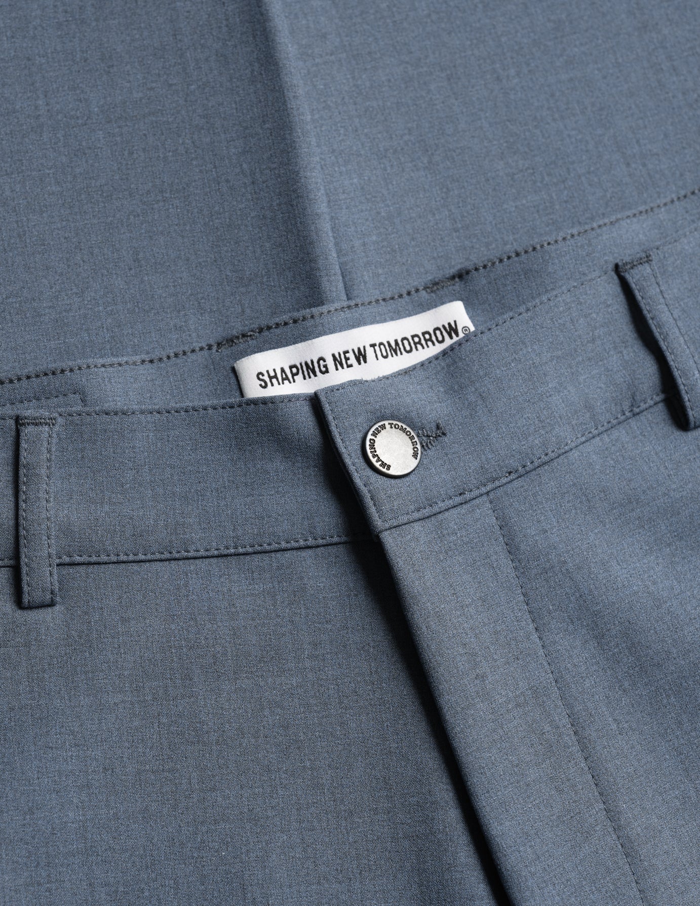 Essential Pants Slim Storm Blue Melange